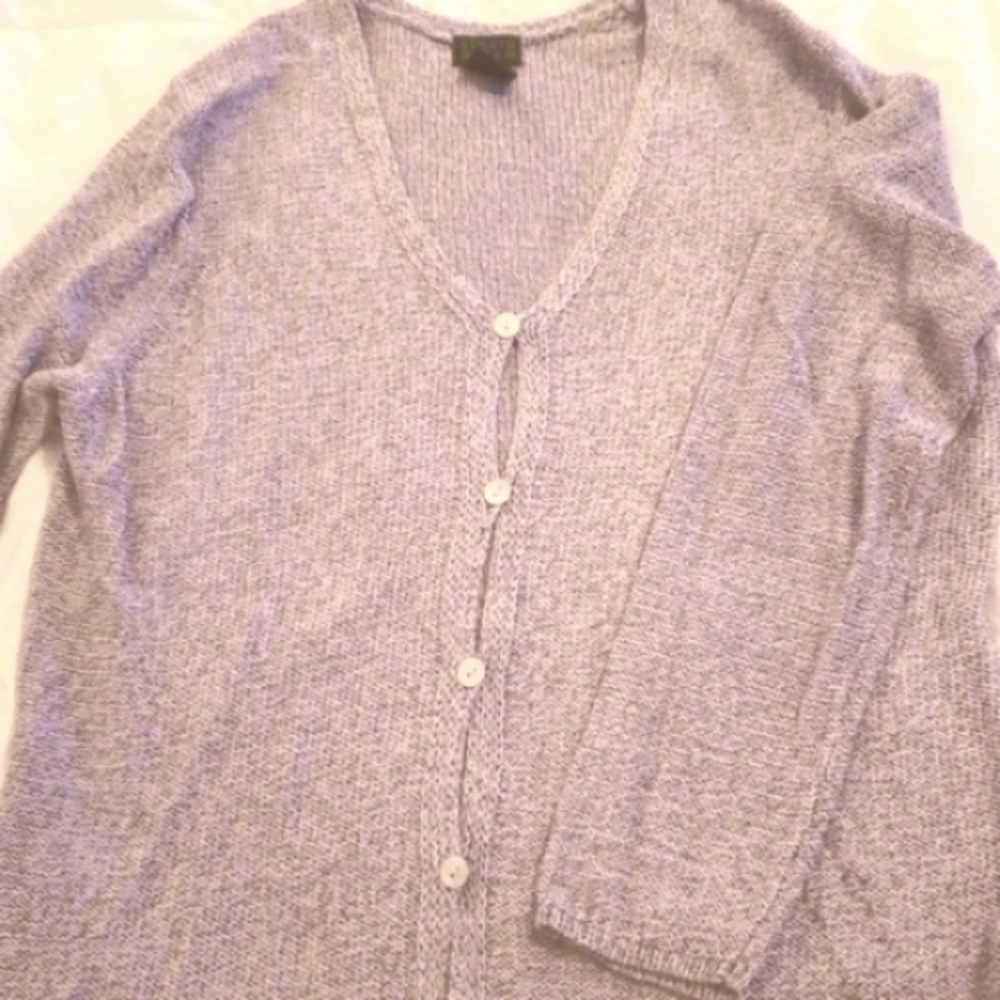 Sigrid Olsen Dressy Lavender Cardigan